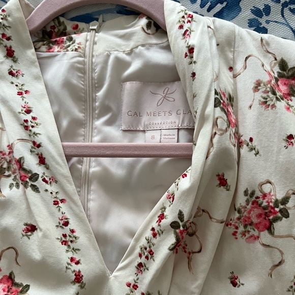 Gal Meets Glam Cream Cecily Dress, Size 8 - Picture 3 of 6